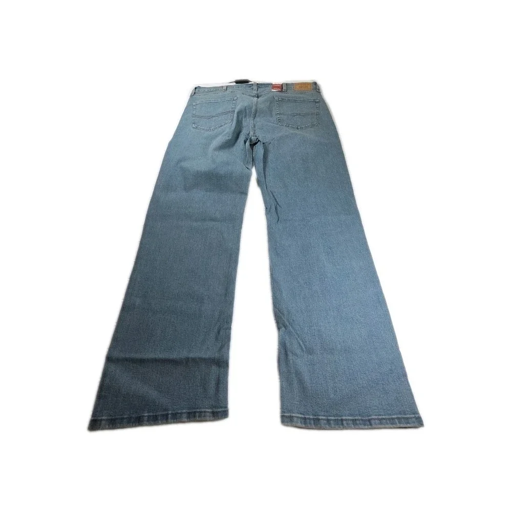 NWT SIGNATURE LEVI STRAUSS 42x32 Men's Cotton Denim Relaxed Straight Blue‎ Jeans